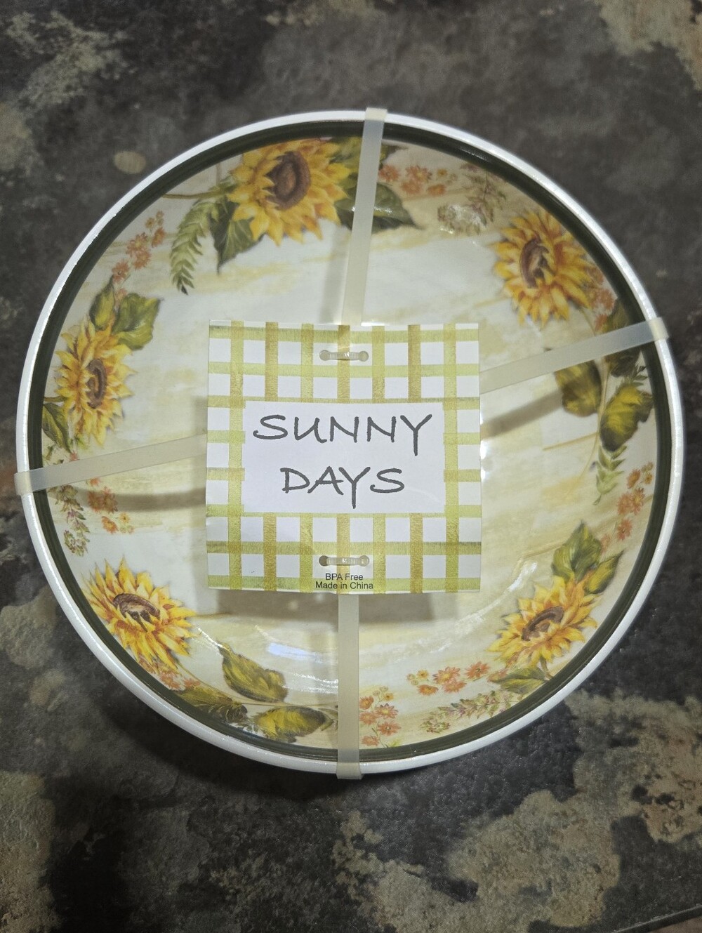 Sunny Days By Rim Country Pottery Melamine Sunflower Bowls